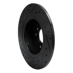 Land Rover Discovery Brake Rotor (1) - Rear Right - R1 Concepts - Drilled & Slotted - Black - `94-`04